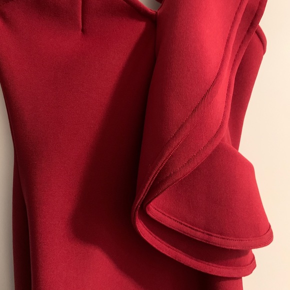 Sexy Ruffle One Shoulder Sleeveless Bodycon Party Club Midi Dress - Picture 3 of 4